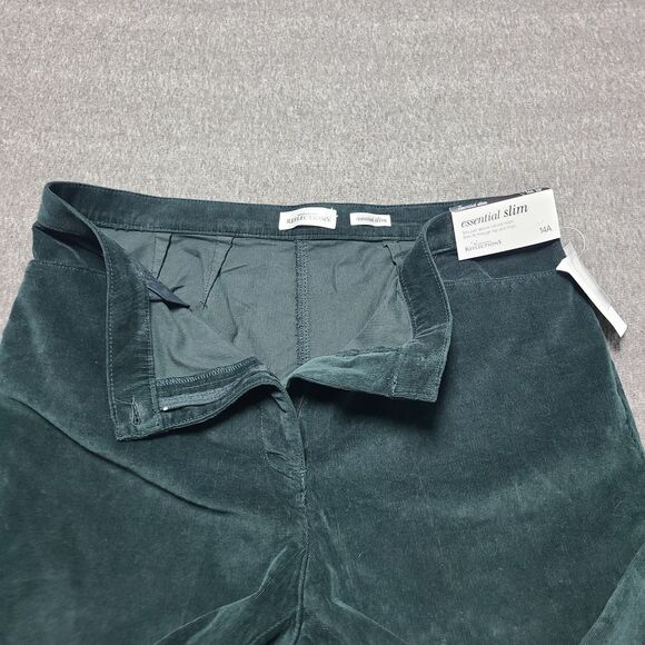 Northern Reflections Jeans Womens 14 Essential Slim Green Corduroy Boho Pants - Picture 4 of 10